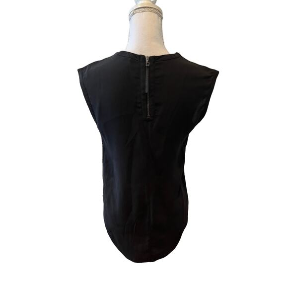 Helmut Lang silk black floral print sleeveless top - Picture 6 of 9